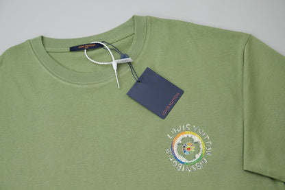 260106 New high-quality sunflower-patterned diamond T-shirt