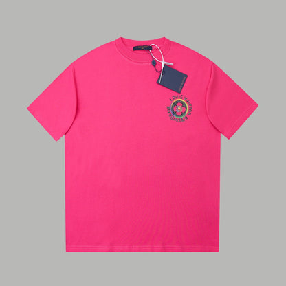 260106 New high-quality sunflower-patterned diamond T-shirt