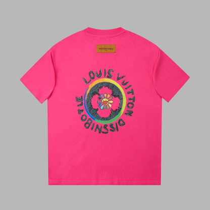 260106 New high-quality sunflower-patterned diamond T-shirt