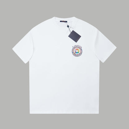 260106 New high-quality sunflower-patterned diamond T-shirt