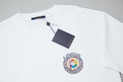 260106 New high-quality sunflower-patterned diamond T-shirt