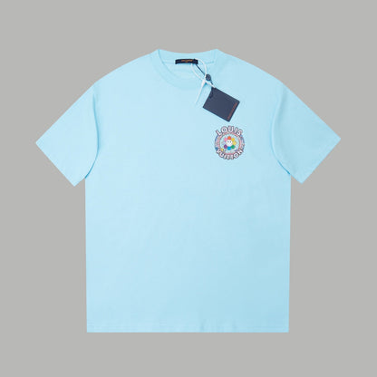 260106 New high-quality sunflower-patterned diamond T-shirt