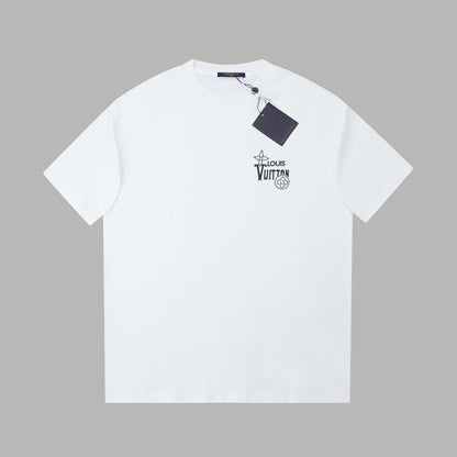 260106 New high-quality three-dimensional thick plate letter T-shirt