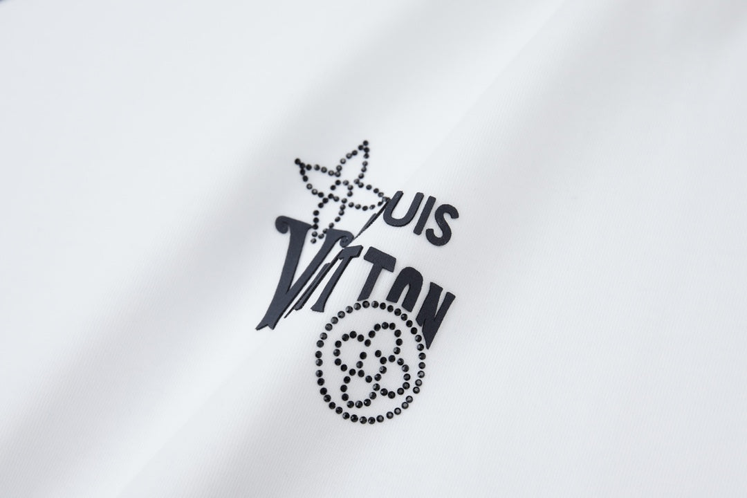 260106 New high-quality three-dimensional thick plate letter T-shirt