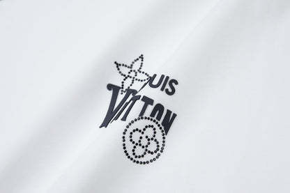 260106 New high-quality three-dimensional thick plate letter T-shirt