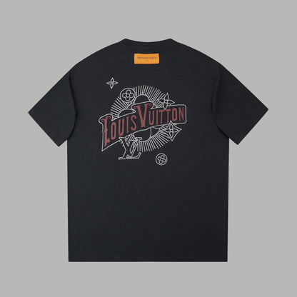 260106 New high-quality three-dimensional thick plate letter T-shirt
