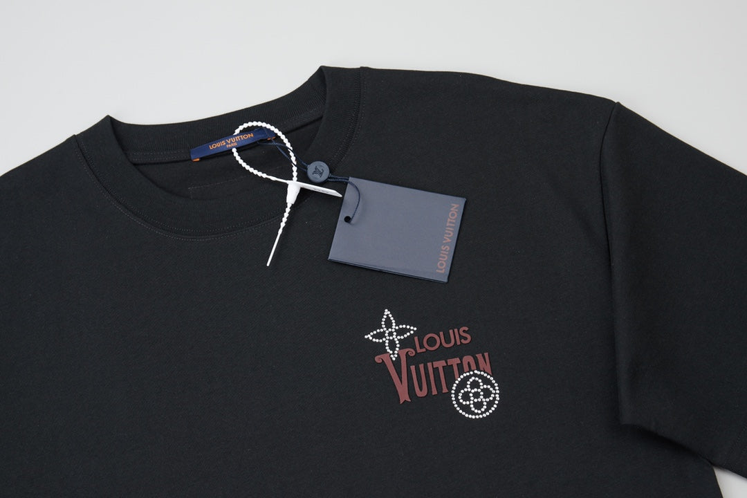 260106 New high-quality three-dimensional thick plate letter T-shirt