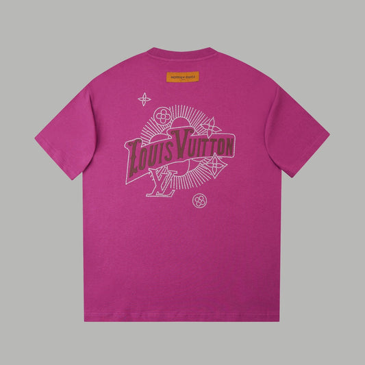 260106 New high-quality three-dimensional thick plate letter T-shirt