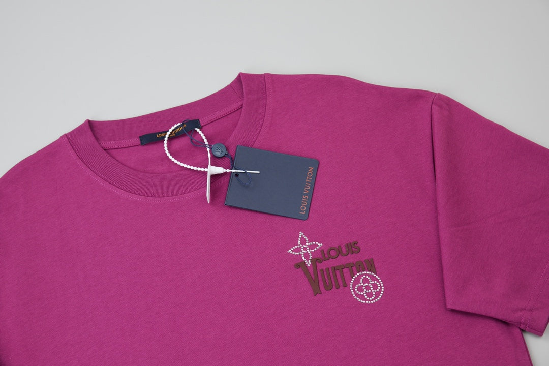 260106 New high-quality three-dimensional thick plate letter T-shirt