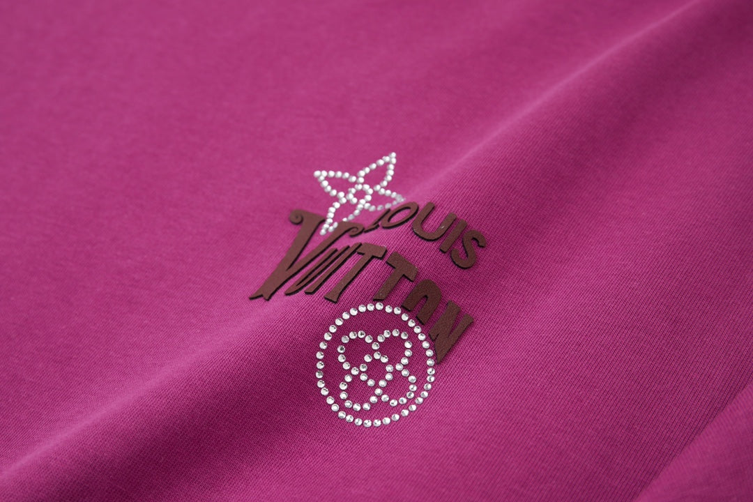 260106 New high-quality three-dimensional thick plate letter T-shirt