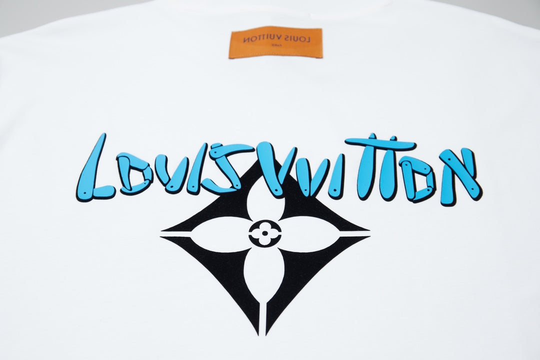 260106 New high-quality three-dimensional thick plate letter T-shirt