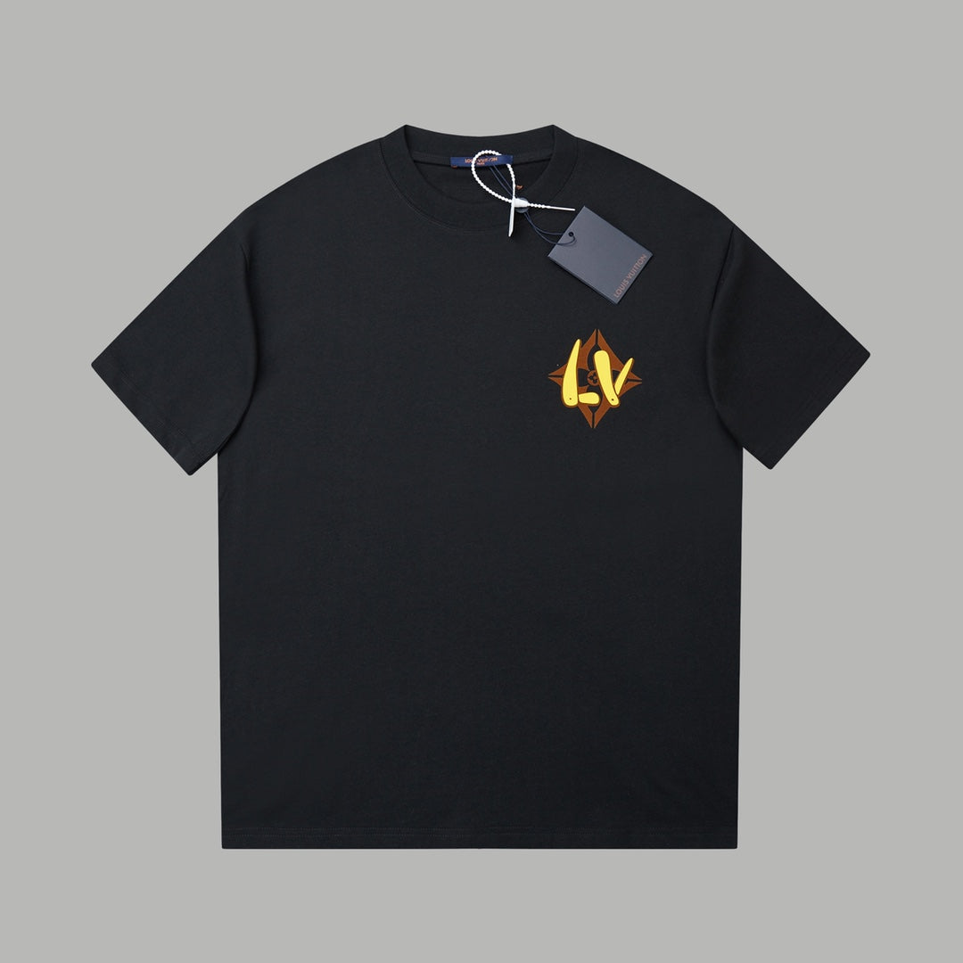 260106 New high-quality three-dimensional thick plate letter T-shirt