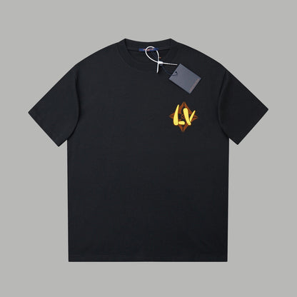 260106 New high-quality three-dimensional thick plate letter T-shirt