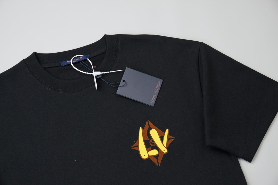 260106 New high-quality three-dimensional thick plate letter T-shirt
