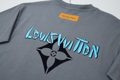 260106 New high-quality three-dimensional thick plate letter T-shirt