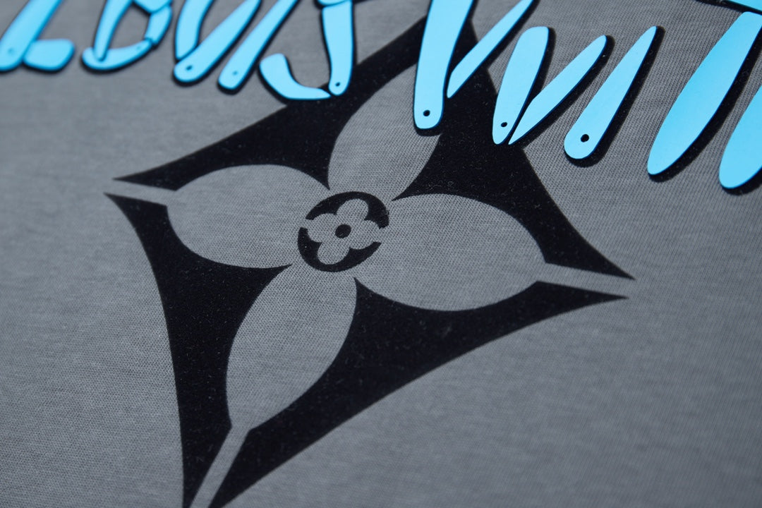 260106 New high-quality three-dimensional thick plate letter T-shirt