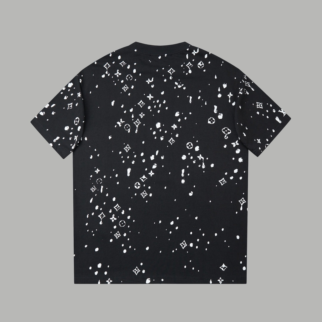 260106 New high-quality starry sky diamond embossed full-print T-shirt