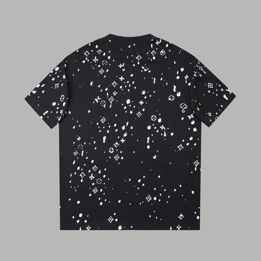 260106 New high-quality starry sky diamond embossed full-print T-shirt