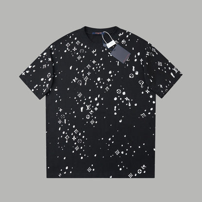 260106 New high-quality starry sky diamond embossed full-print T-shirt