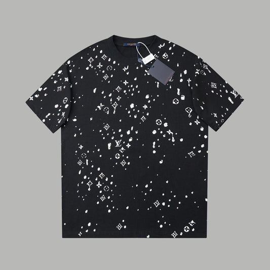 260106 New high-quality starry sky diamond embossed full-print T-shirt