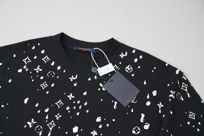 260106 New high-quality starry sky diamond embossed full-print T-shirt