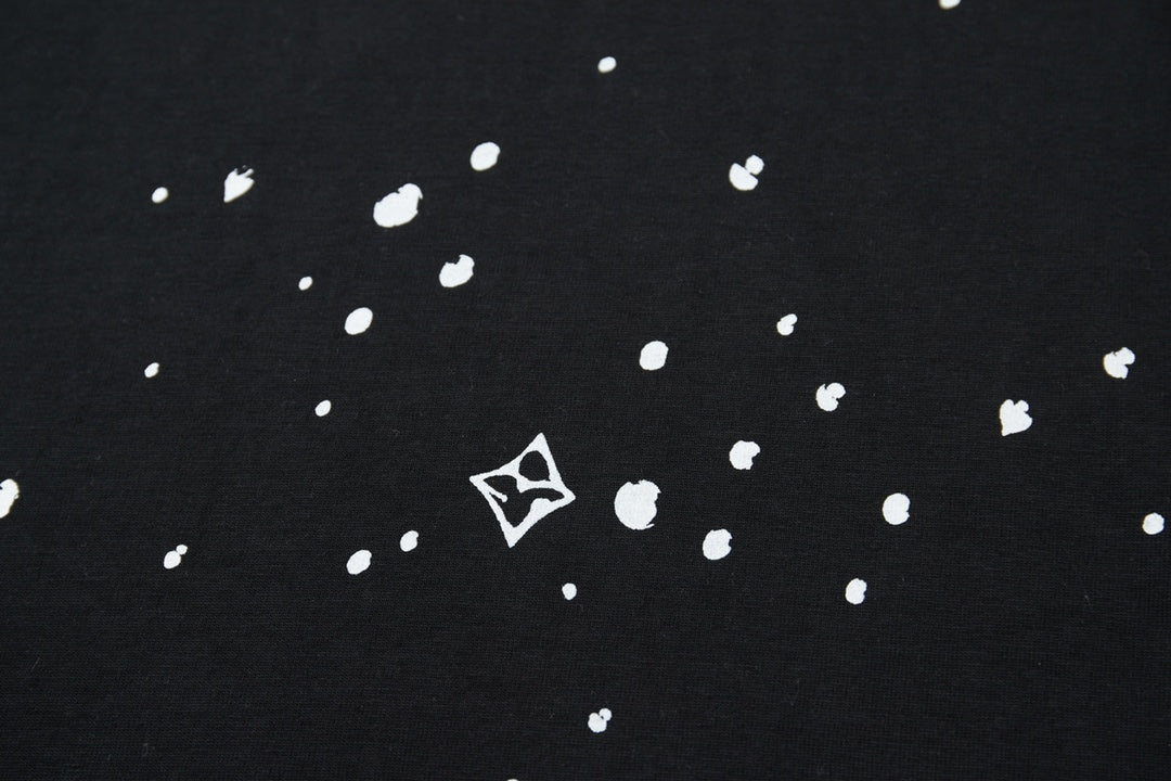 260106 New high-quality starry sky diamond embossed full-print T-shirt