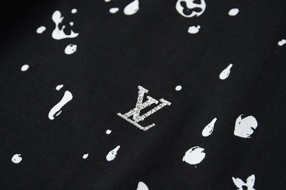 260106 New high-quality starry sky diamond embossed full-print T-shirt