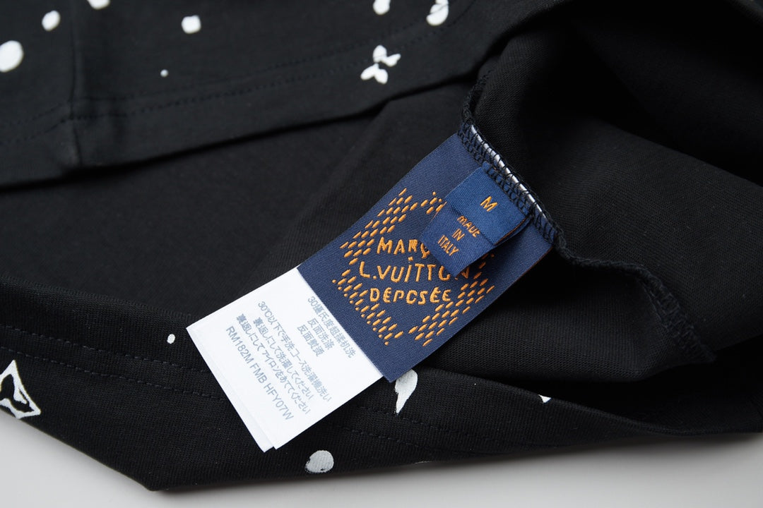 260106 New high-quality starry sky diamond embossed full-print T-shirt