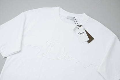 260106 New high-quality embroidered logo icon printed T-shirt