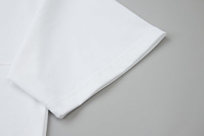 260106 New high-quality embroidered logo icon printed T-shirt