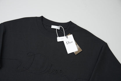 260106 New high-quality embroidered logo icon printed T-shirt