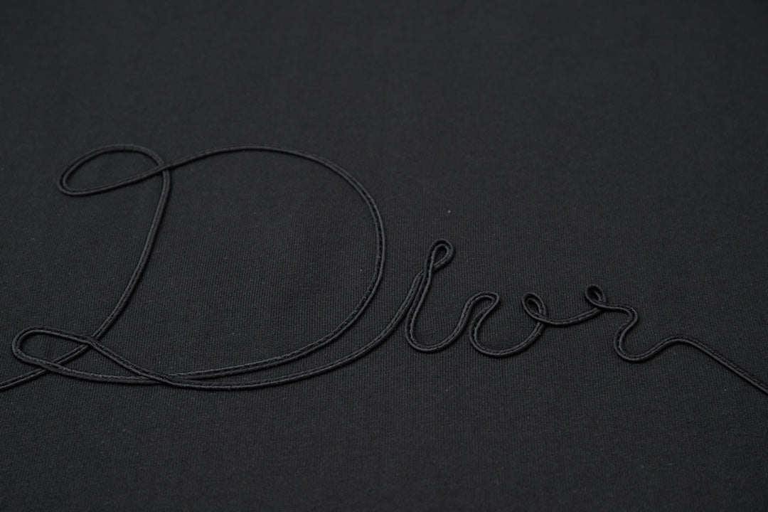 260106 New high-quality embroidered logo icon printed T-shirt