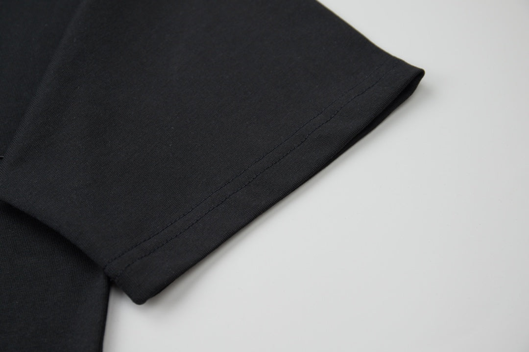 260106 New high-quality embroidered logo icon printed T-shirt
