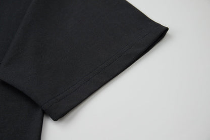 260106 New high-quality embroidered logo icon printed T-shirt