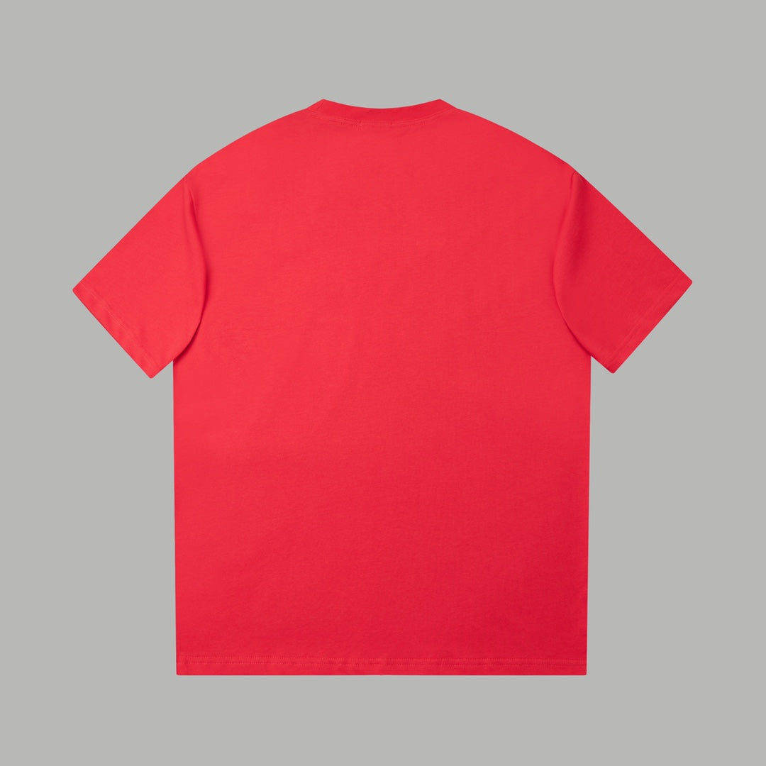 260106 New high-quality embroidered logo icon printed T-shirt