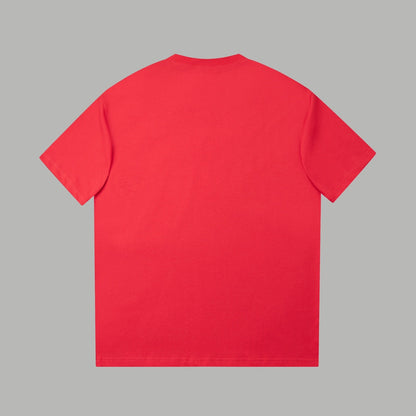 260106 New high-quality embroidered logo icon printed T-shirt
