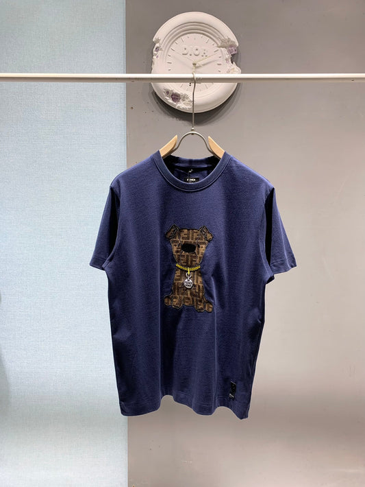 260106 New high-quality jacquard patch T-shirt