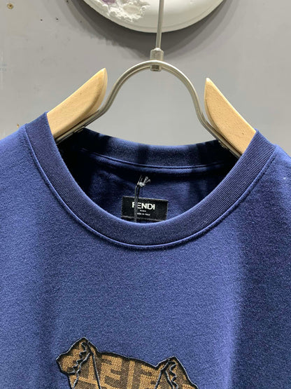 260106 New high-quality jacquard patch T-shirt
