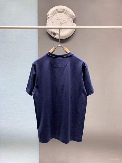 260106 New high-quality jacquard patch T-shirt