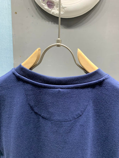 260106 New high-quality jacquard patch T-shirt