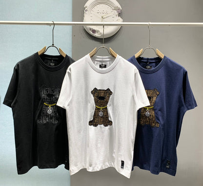 260106 New high-quality jacquard patch T-shirt