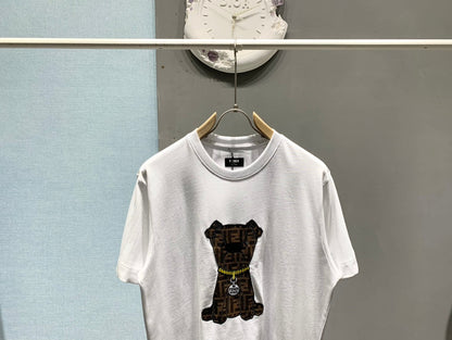 260106 New high-quality jacquard patch T-shirt