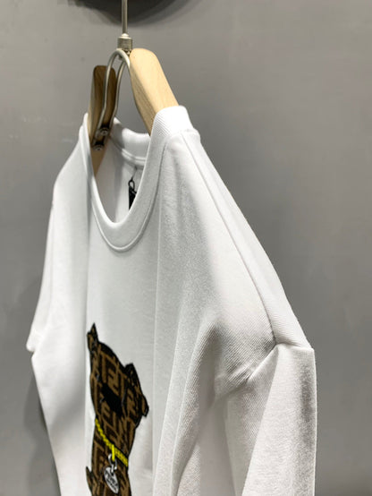 260106 New high-quality jacquard patch T-shirt