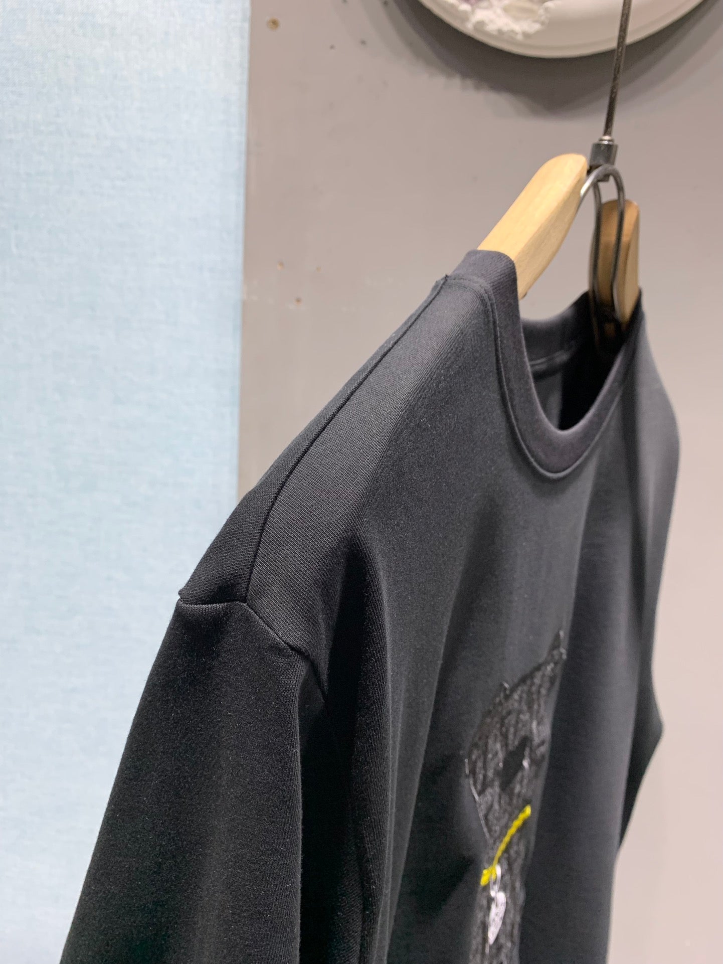 260106 New high-quality jacquard patch T-shirt