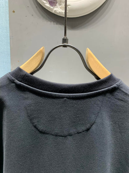 260106 New high-quality jacquard patch T-shirt
