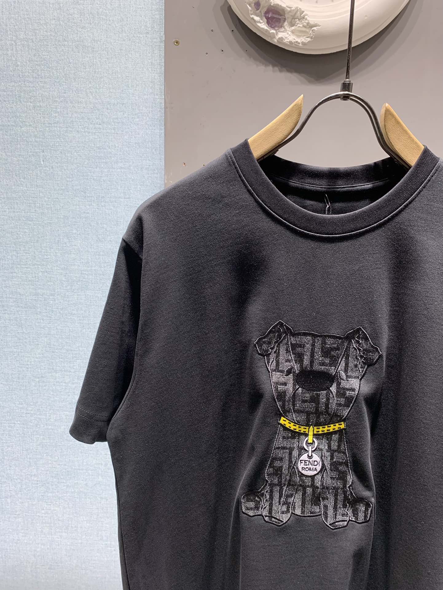 260106 New high-quality jacquard patch T-shirt