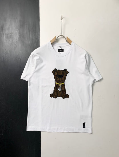 260106 New high-quality jacquard patch T-shirt