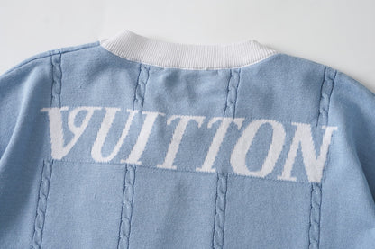 260106 New high-quality badge jacquard knitted T-shirt