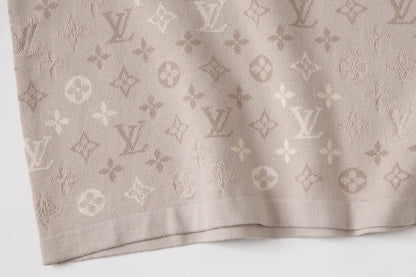 260106 New high-quality full-print jacquard knitted T-shirt