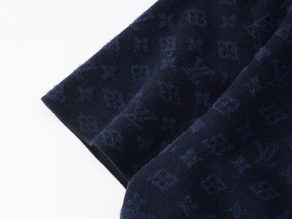 260106 New high-quality patchwork jacquard woolen T-shirt